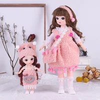 16 12inch bjd doll 6 inch joints dolls for gilrs gift pretty parent child combination bjd with clothes full set birthday toys
