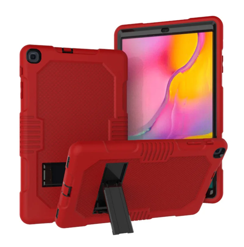 

New hit color Samsung Tab A7 2020 T500 Silicone PC Bracket Tablet Case T505 Shockproof and Anti-fall Protective Case