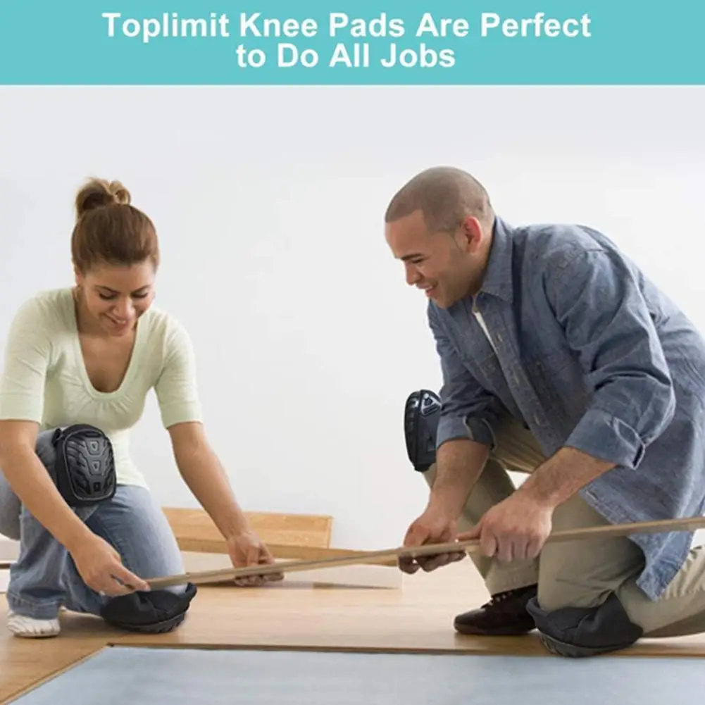 

1Pair Adjustable Protective Knee Pads Gel Filled EVA Foam Pad Knee Pads Gardening Construction Workers Working Knee Pads