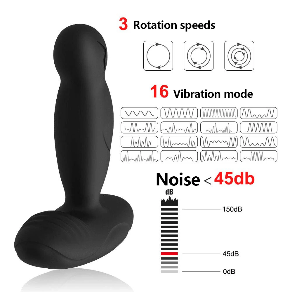 Массажер простаты вращающийся анальный вибратор взрослые секс игрушки для