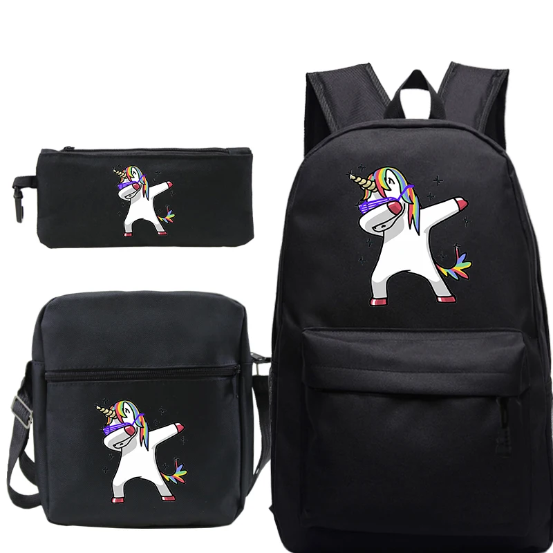 Школьные сумки для мальчиков и девочек с единорогом Dab Mochilas Escolar дорожный рюкзак