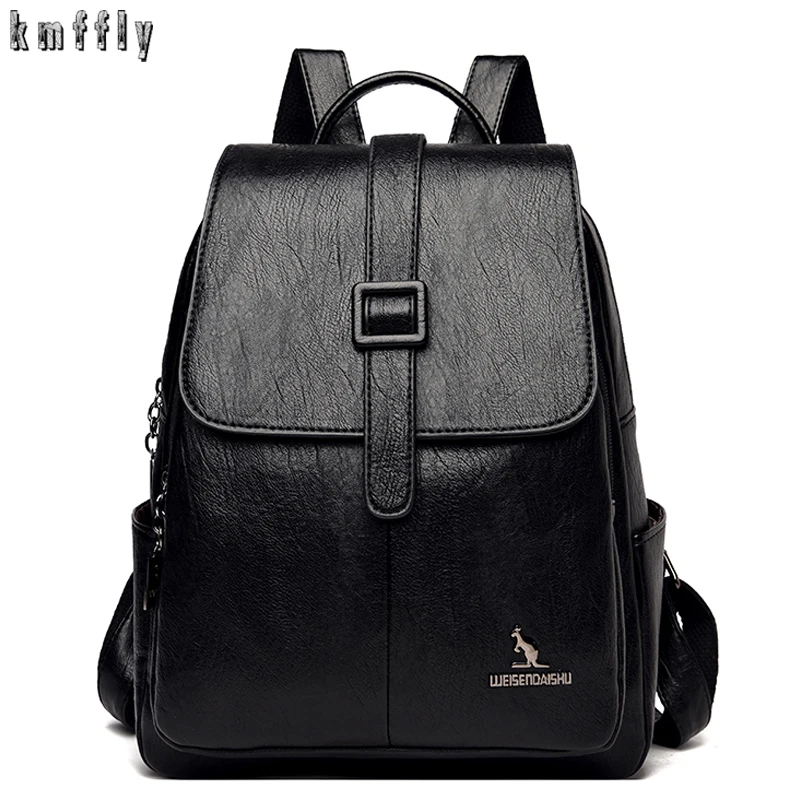 

Large Capacity Women Leather Backpacks Sac A Dos Female Shoulder Bags Female Bagpack Ladies Travel Backpacks for Teenage Girls