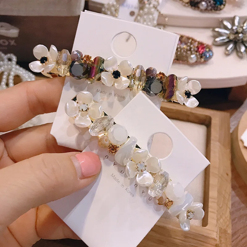 Модные корейские весенние заколки для волос аксессуары элегантные женские