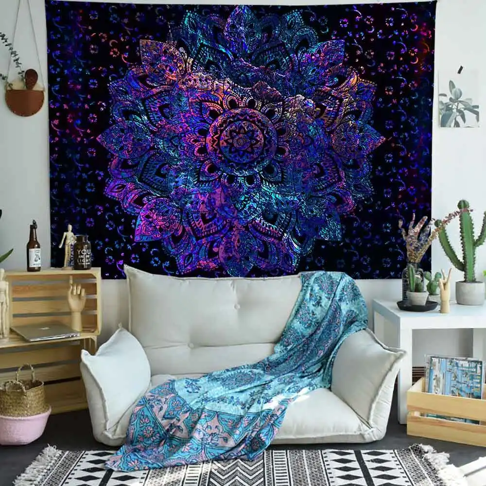 

Simsant Hippie Elephant Tapestry Colorful Tie Dye Mandala Indian Wall Hanging Tapestries for Living Room Bedroom Home Dorm Decor