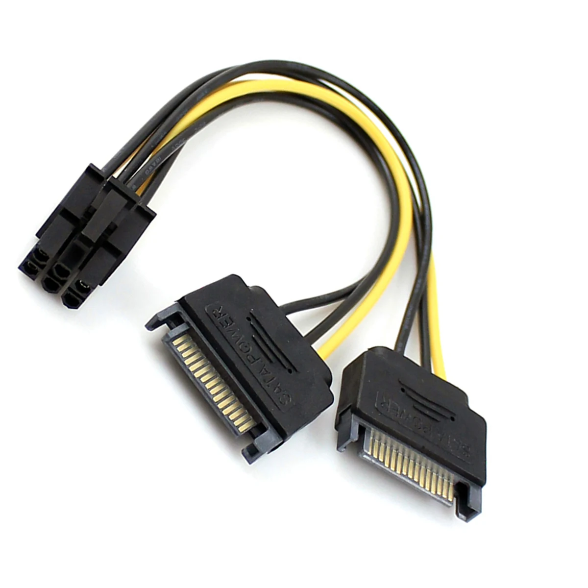 Двойной два SATA 15 Pin Male M to PCI-e Express Card 6 Female видеокарта кабель питания см | Компьютеры