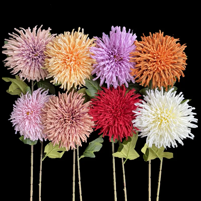 Искусственные цветы Melaleuca/ананас/императорские хризантемы для свадьбы 7