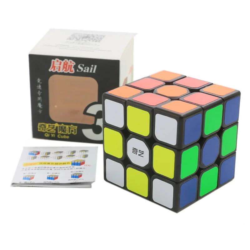 QIYI QIHANG W 3x3x3 Cube 3x3 Magic Cubes Professional 5 6 см черно белая наклейка скоростная головоломка