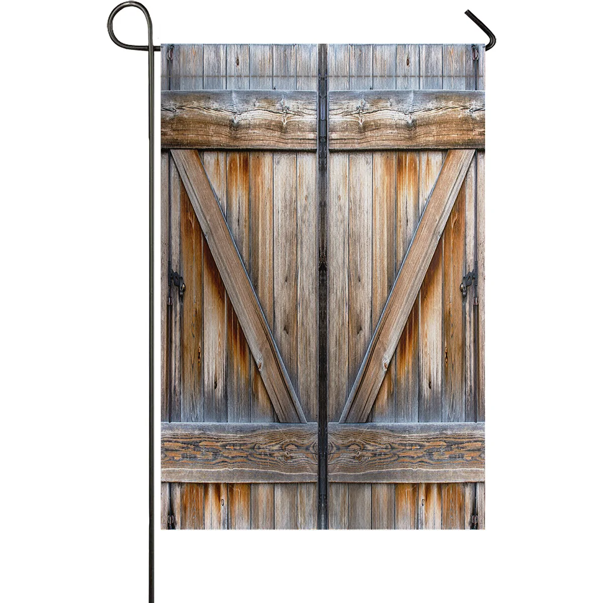 Сад флаг Страна сарай дверь деревянный дом двухсторонний полиэстер для сада