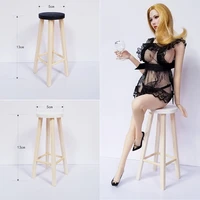 16 simulation high footed stool chair furniture model toys doll house decoration for 12 inch action figure toy