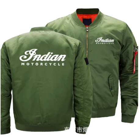 

2021 New Autumn Winter for Indian Motorcycle jacket Men Fashion Stand Collar One Pilot Jacket Men Baseball Uniform Coat 22