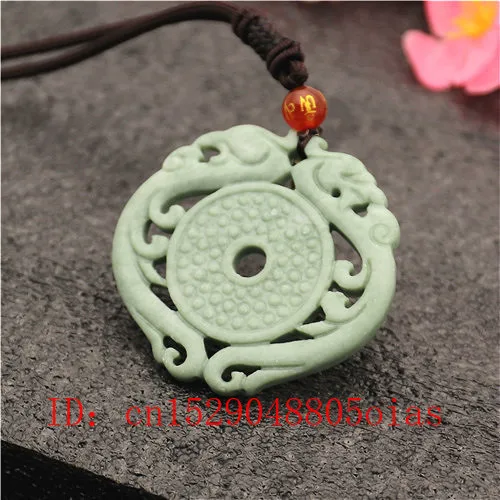 Натуральный белый зеленый дракон феникс нефрит кулон ожерелье полый