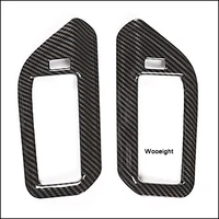 wooeight 2pcs abs rear b pillar air vent outlet frame decoration cover trim carbon fiber style sticker fit for bmw x5 2019