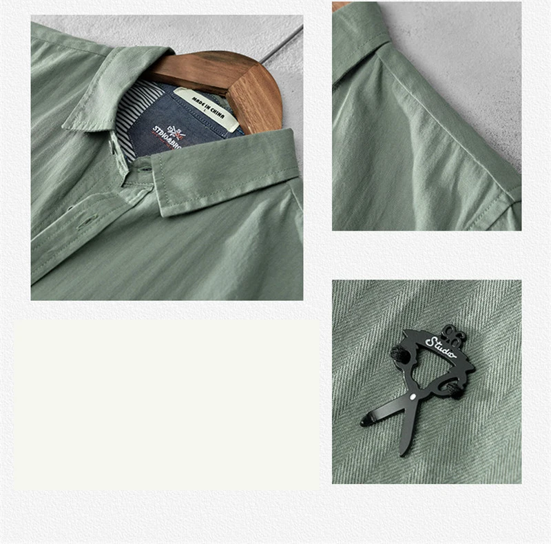 

New Long Sleeve Solid Color Men Shirt Comfortable High Quality 100% Cotton Loose Fit Men Casual Shirt 3XL VK-130