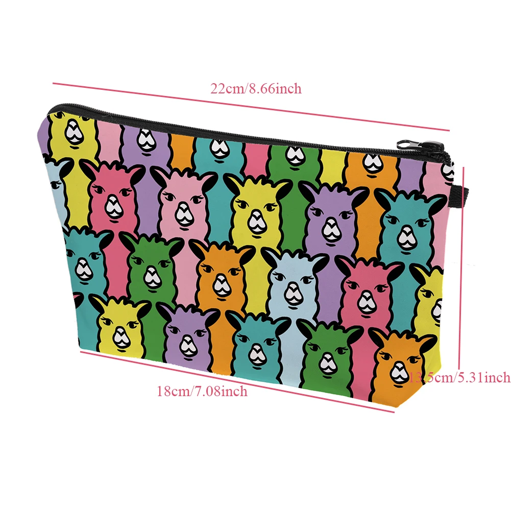 

Women Travel Small Portable Cosmetic Bag Cute Printed Cotton Linen Makeup Case Beauty Wash Organizer Storage Pouch Kit Toiletry