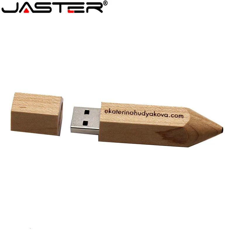 JASTER логотип клиента деревянный карандаш USB флэш накопитель U диск креативный