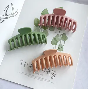 Зажим для волос Женский, жесткий, черный пластиковый краб, большой размер, 2020