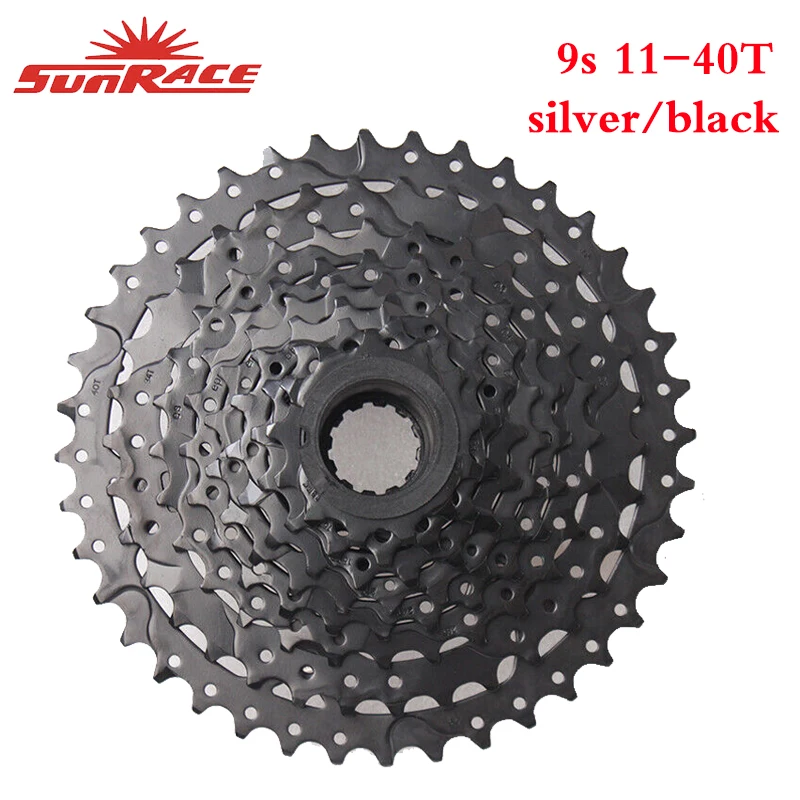 Кассета SUNRACE 11 40T 9s MTB свободное колесо широкое соотношение серебристо черная