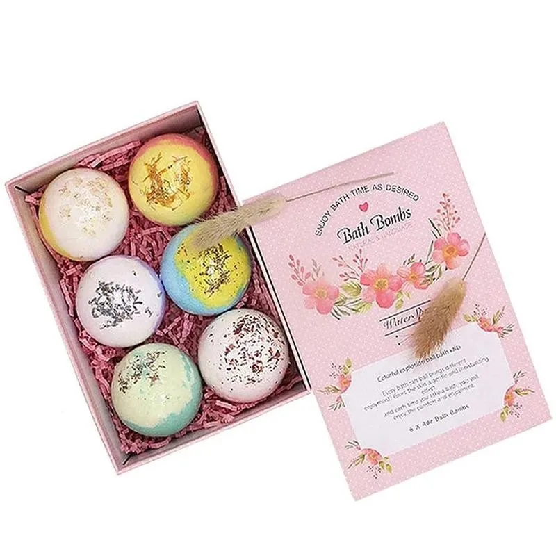 

6pcs Bath Bomb Set SPA Shower Bubble bath bombs Ball Body cleanner Stress Relief Moisturizing Handmade bath Salt