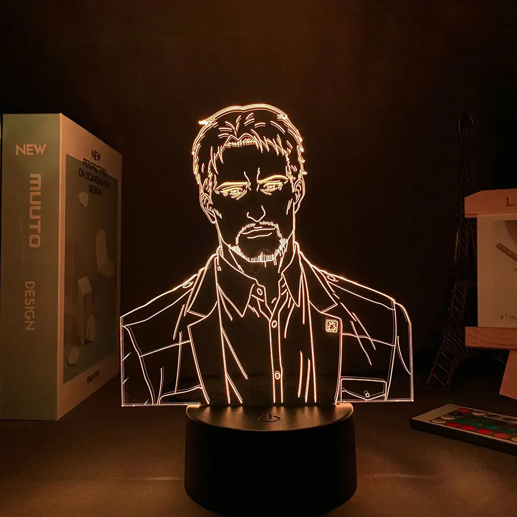 

3d-лампа с аниме-датчиком, светодиодный панесветильник светильник «атака на Титанов», интенер Braun, подарок на день Святого Валентина, светиль...