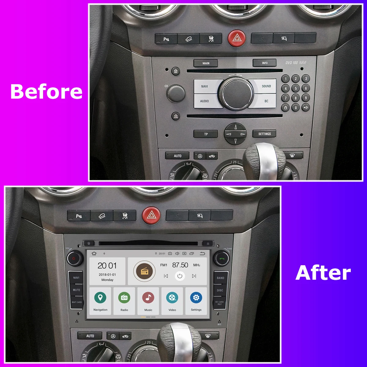 Автомобильный DVD-плеер PX6 7 дюймов 4 Гб + 64 ГБ Android 10 0 для Opel Vauxhall Holden Vivaro Meriva Vectra C B