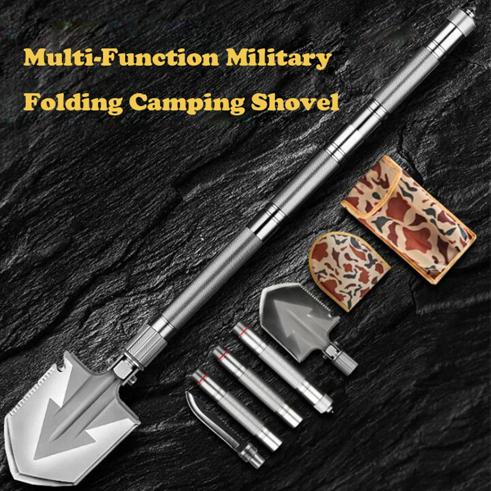 

Multi-function Military Folding Camping Shovel High-carbon Steel Outdoor Tactical Shovel Outdoor Equipment Survival Tool