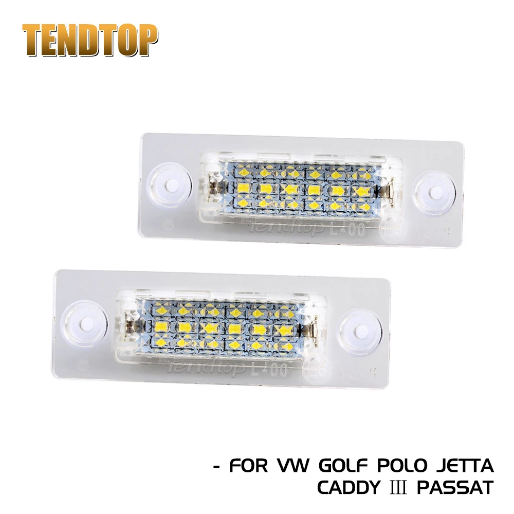 

1Pair For Volkswagen Touran Passat Jetta Caddy LED Number License Plate Light Lamps White Led Car No Error Car License Plate