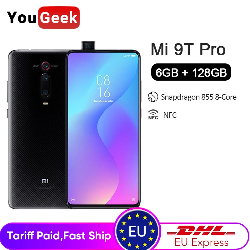 Глобальная версия Xiaomi mi 9T Pro(Red mi K20 Pro), 6 ГБ, 128 ГБ, mi 9T Pro, мобильный телефон 6,39 дюйма, Восьмиядерный процессор Snapdragon 855, камера 48 МП, NFC