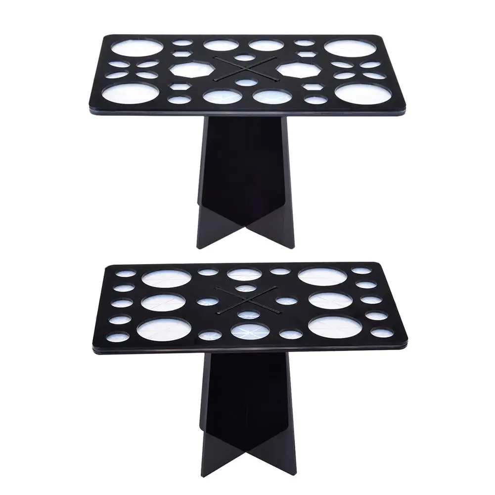 28 отверстий держатель кистей для макияжа сушилка воздуха органайзер полка