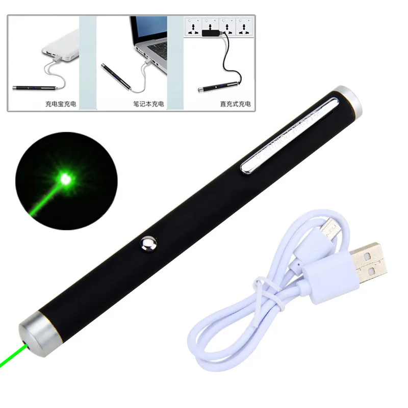 

High Power USB Laser Pointers Great Powerful Built-in battery red green Laser Pointer Green red dot High Power Lazer Beam