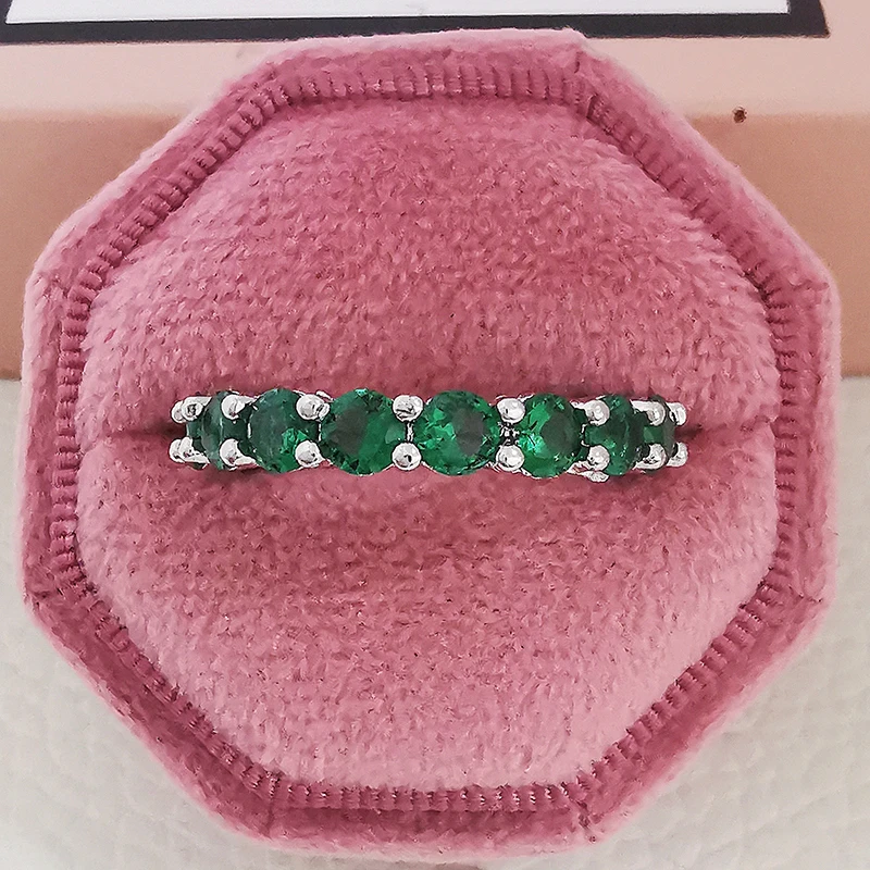 

3mm 5mm Round 925 Sterling Silver Wedding Band Ring Eternity For Women Bride Engagement Christmas Luxury Gift Jewelry R6181