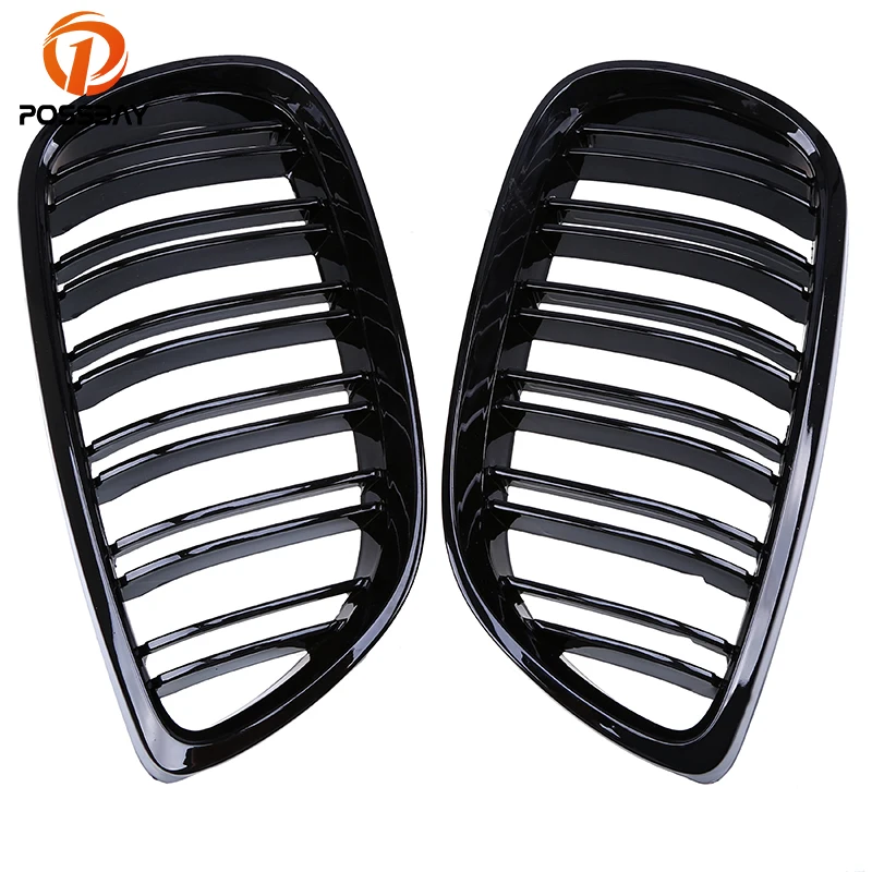 Posbay матовая черная двойная решетка для BMW 3 Series E92 320i/320xd/323i/325d Coupe M3 2007 2013 внешние