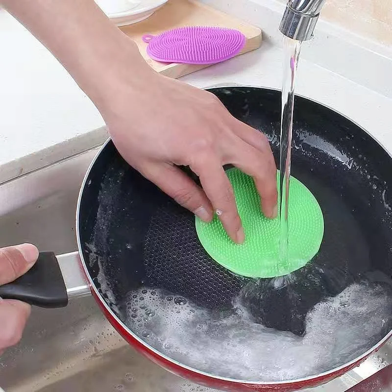 

Multifunctional Cleaning Silicone Kitchen Dishwashing Antibacterial Brush To Scrub Vegetables And Fruits Cleaning Gadgets