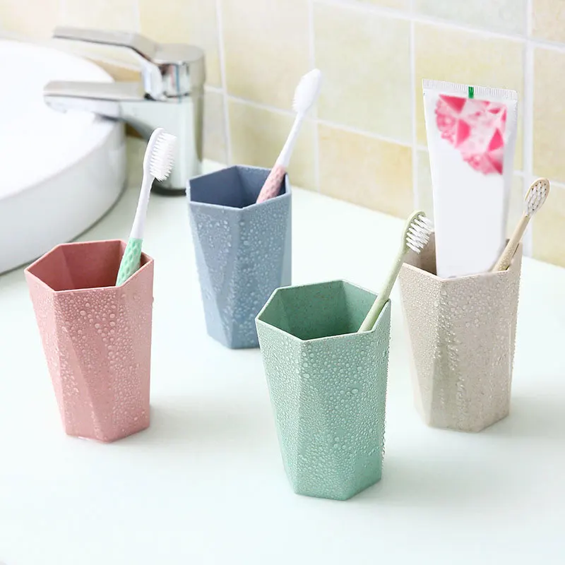 Мыть полоскание чашки зуб кружка домашний держатель Алмазная форма Пшеничная