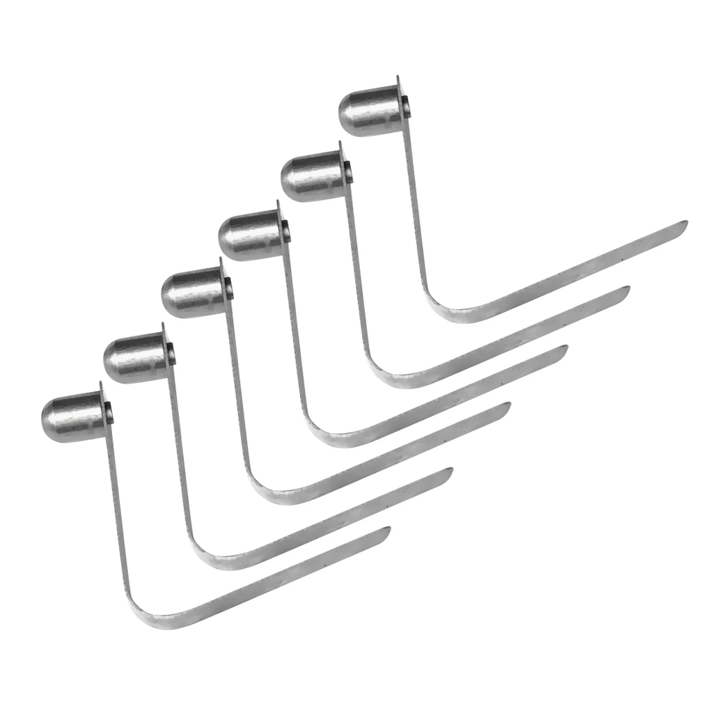 

6 Pieces Stainless Steel Kayak Paddle Tent Awning Clamps Pole Snap Buttons