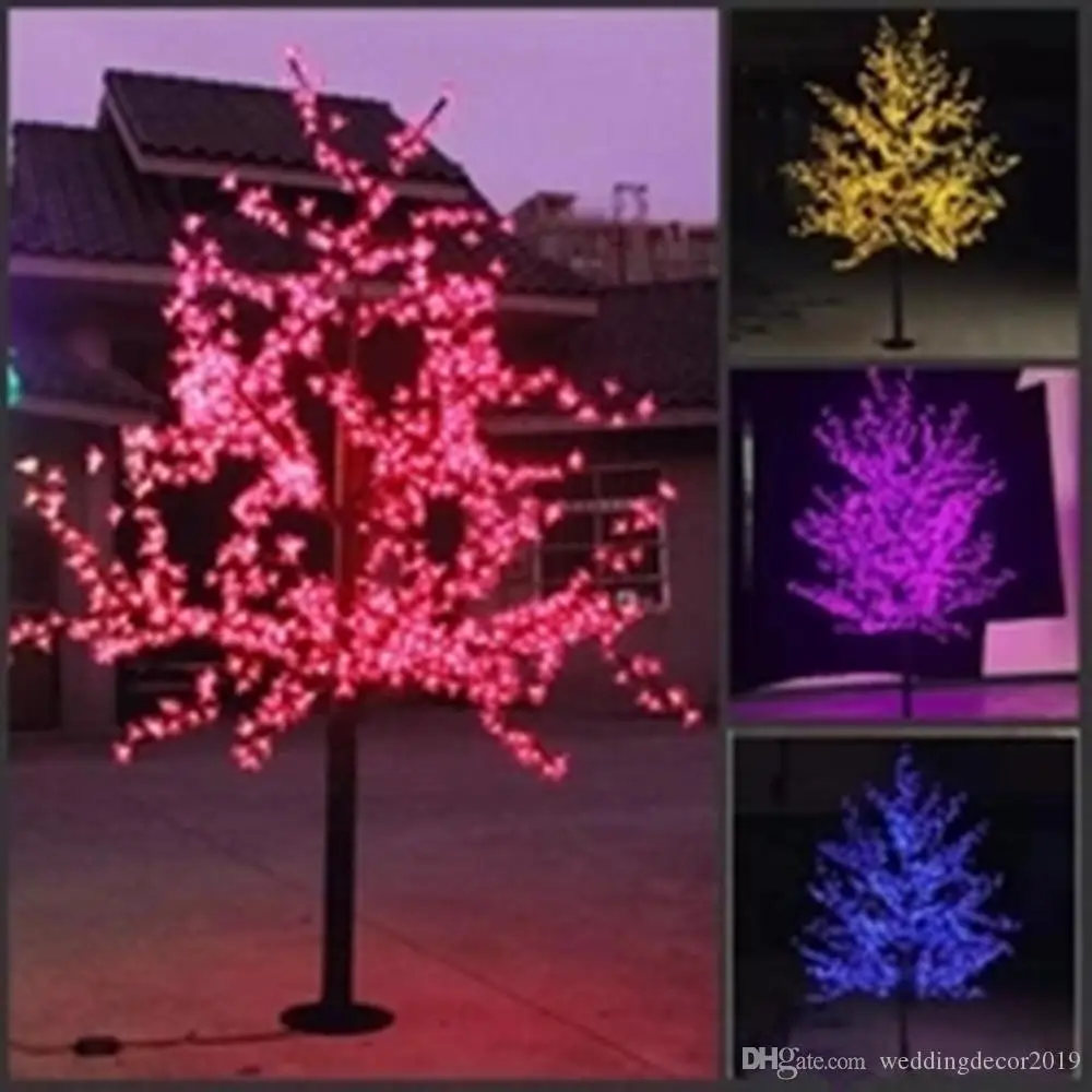 

Outdoor LED Artificial Cherry Blossom Tree Light Christmas Tree Lamp 864 pcs LEDs 6ft 1.8M Height 110VAC 220VAC Rainproof Drop