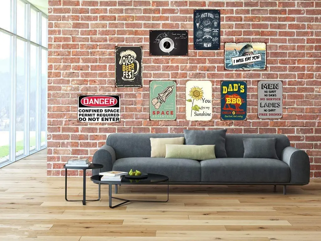 

Super durable Tin Signs Vintage How Aquarius Sees The Signs Metal Sign for Bedroom Living Room Kitchen Wall Decoration 12x8