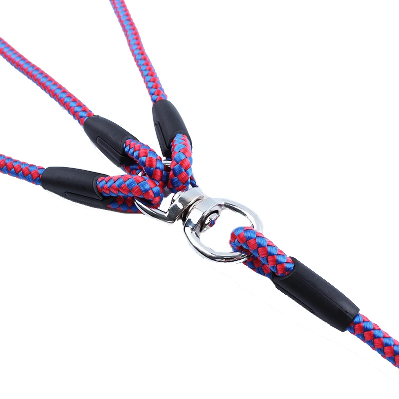 3 Way Couplers Pet Walking Running Dog Leash Lead 55" Long Braided Nylon Double Rope For 3Dogs | Дом и сад