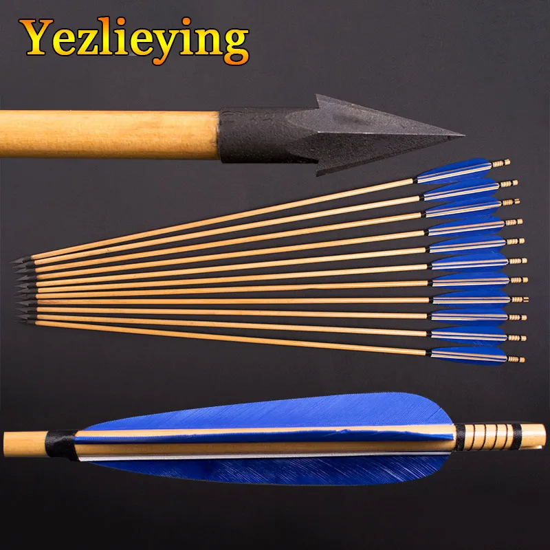 6 шт. охотничий арбалет 32 дюйма W турецкие лопасти деревянный вал для стрельбы из