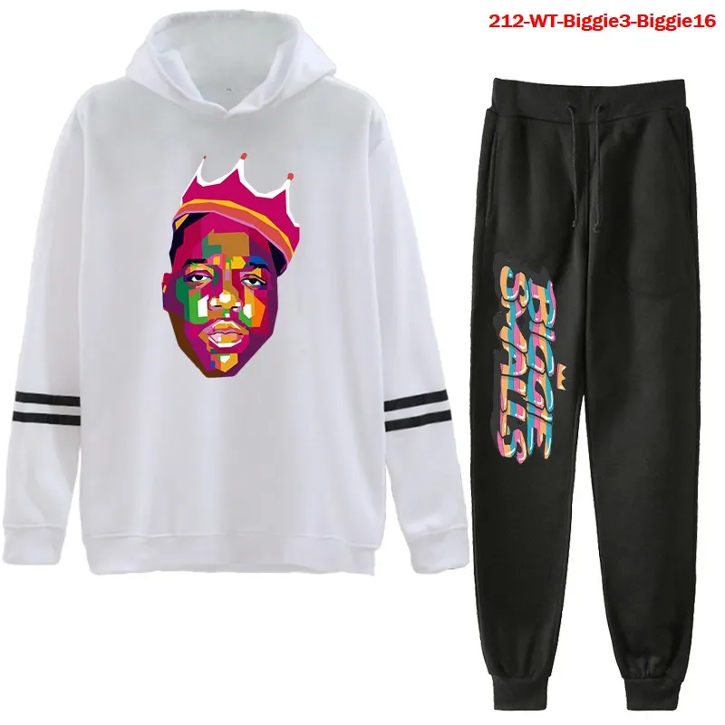 

Sweatsuits Women Plus Size 2 Piece Set Women's Pullover Hoodies Biggie Smalls Two Piece Set Hoodie and Trouser Suit 2 Piece Set
