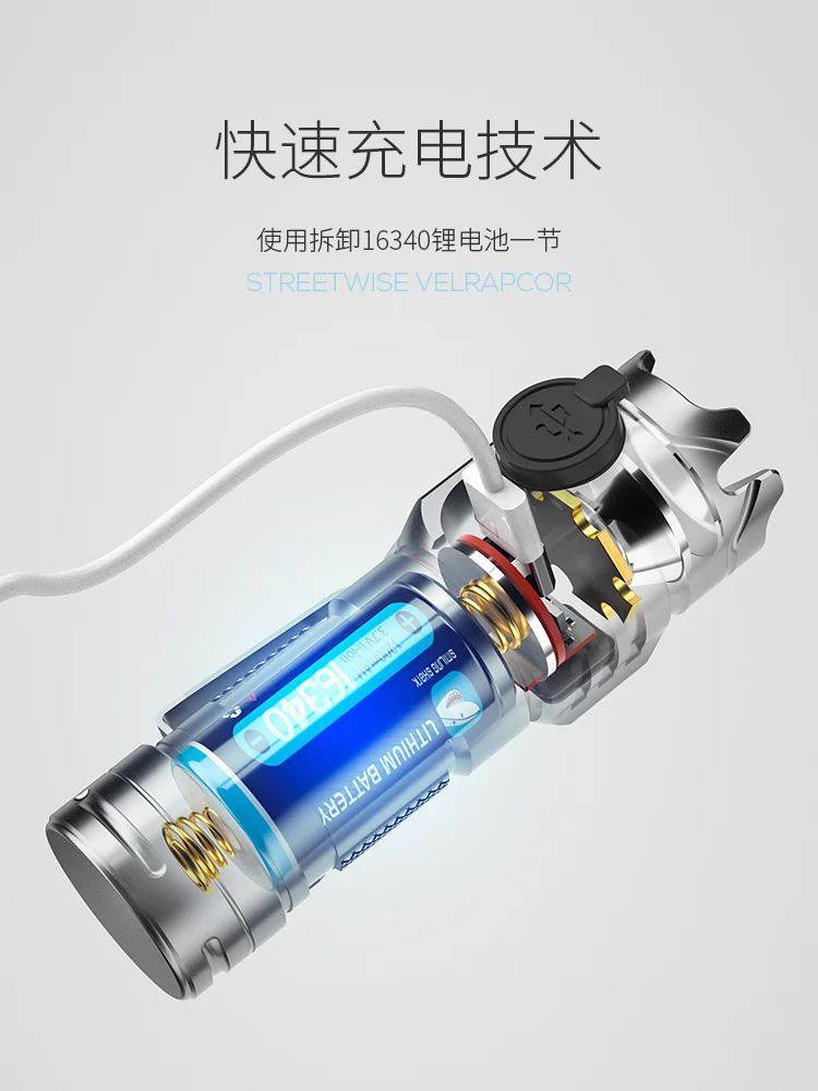 Günstig Wiederaufladbare Tragbare Taschenlampe Mini Outdoor Lange Bereich Aluminium Legierung Keychain Licht Tourch Leistungsstarke Latarka Camping Ausrüstung