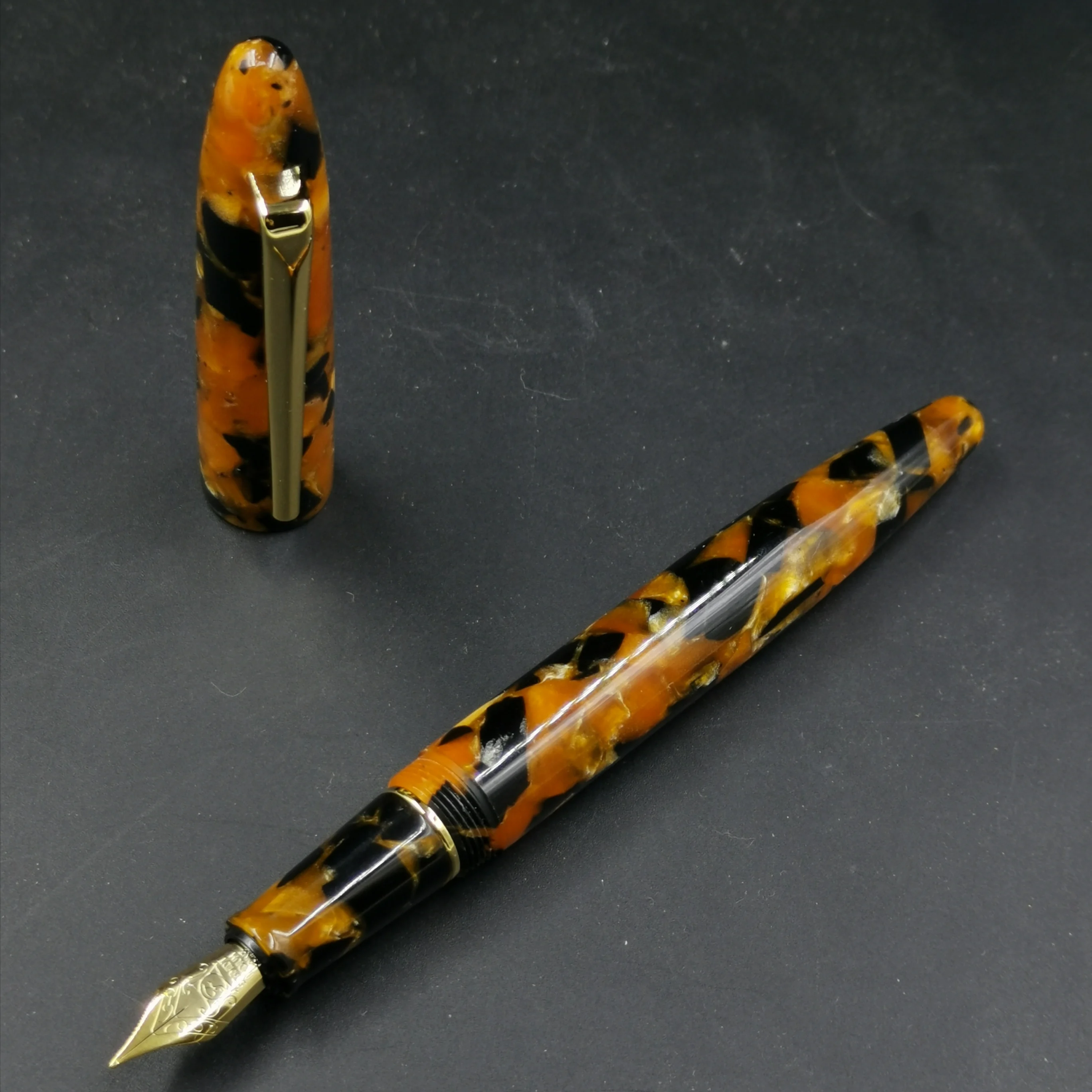 Пользовательские смолы авторучка чернильная ручка с #5 F Шмидт перо и конвертер