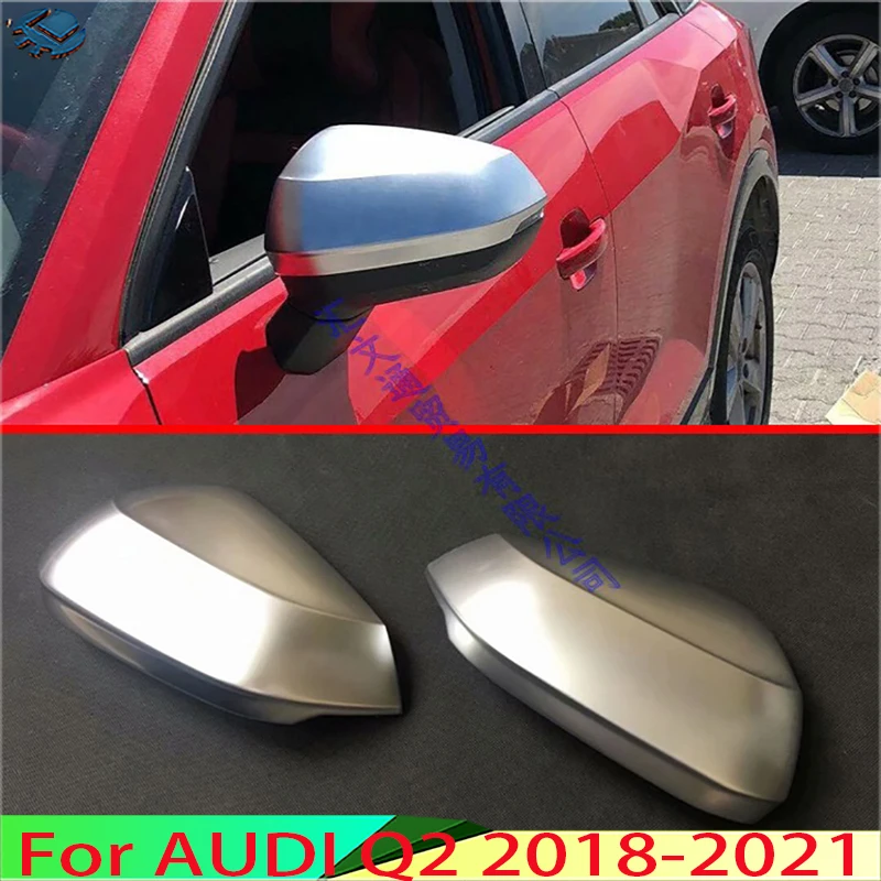 

For AUDI Q2 2018 2019 2020 2021 Car Accessories ABS Chrome Door Side Mirror Cover Trim Rear View Cap Overlay Molding Garnish