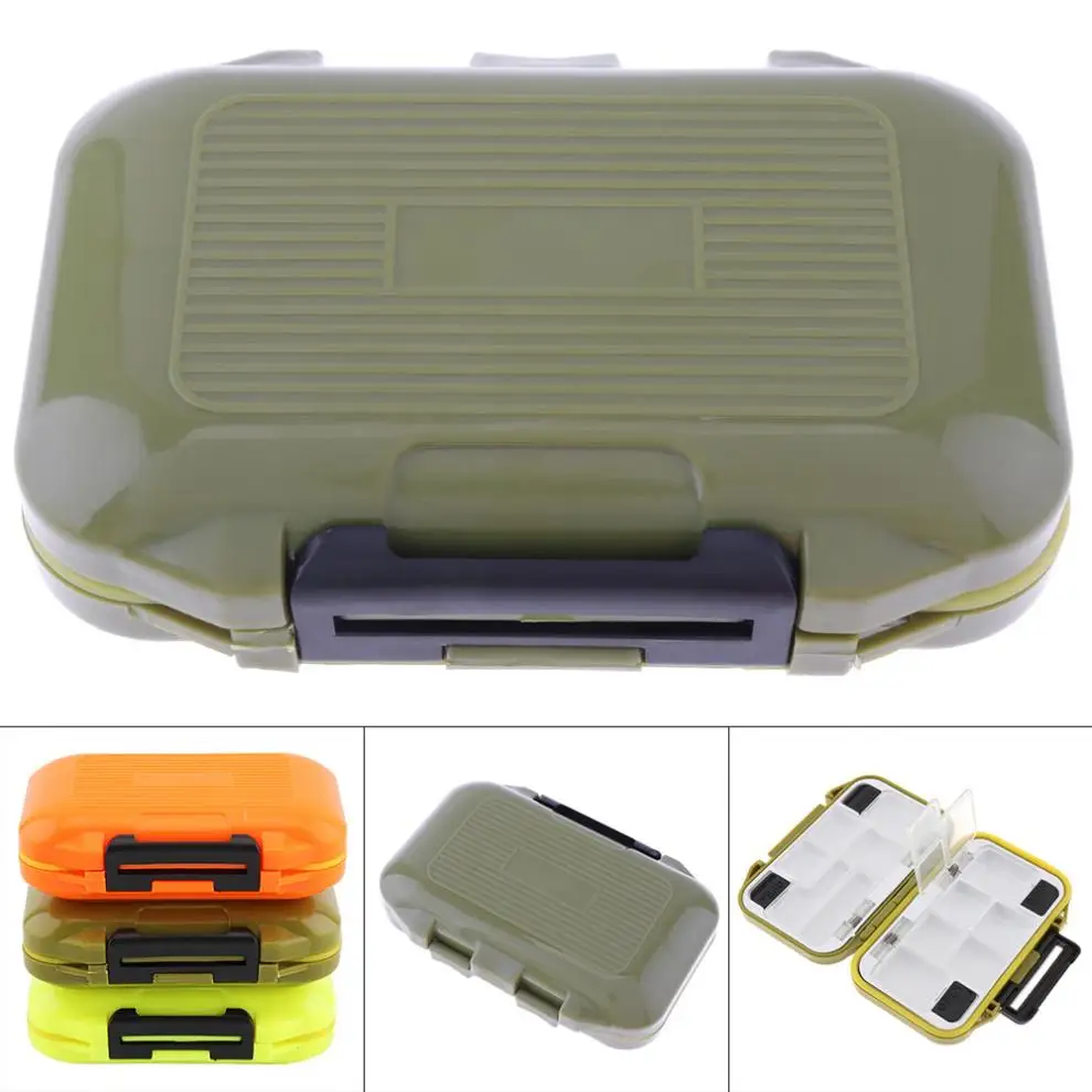 

12 x 7 x 2cm Waterproof Sealing Double Side 12 Compartments Bait Lure Hooks Case Carp Fly Fishing Accessories Storage Boxes