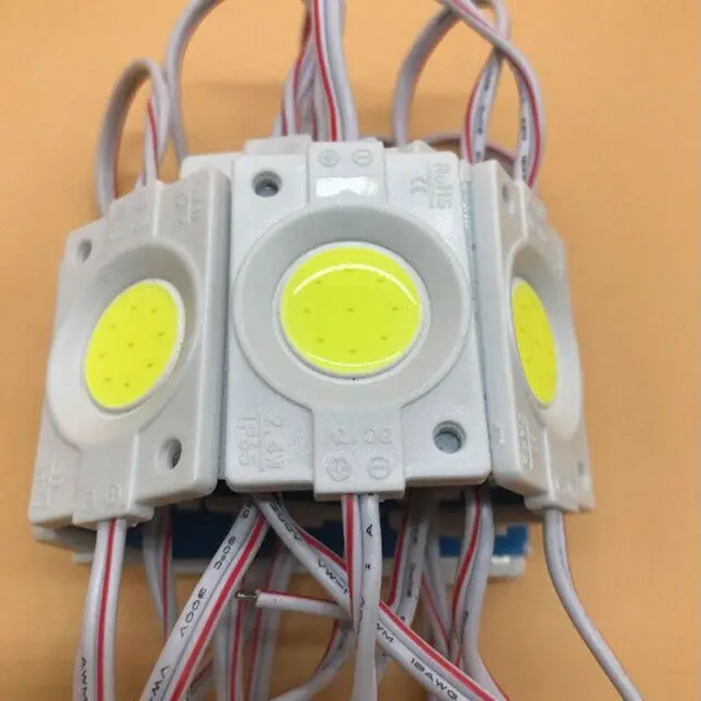 

100pcs DC12V COB Injection LED Module 2.4W Advertising Light white / warm warm