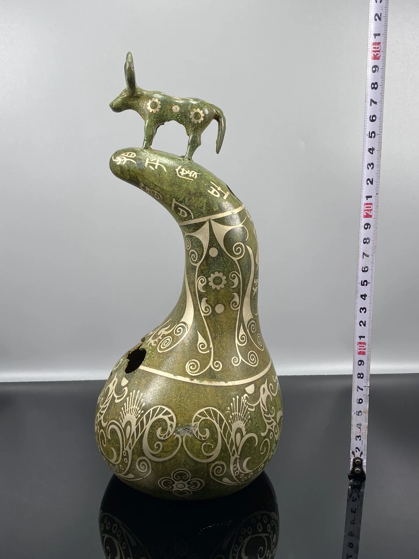 

LaoJunLu The Wrong Silver Gourd Weighs 1.6 Kg Imitation antique bronze masterpiece collection of solitary Chinese traditional