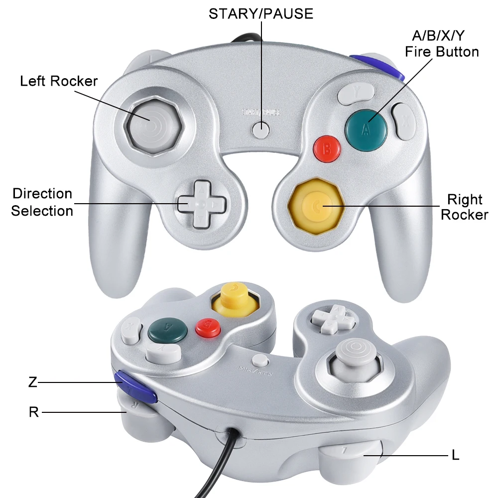 Проводной геймпад для Nintendo Gamecube Wii классический USB джойстик игровой