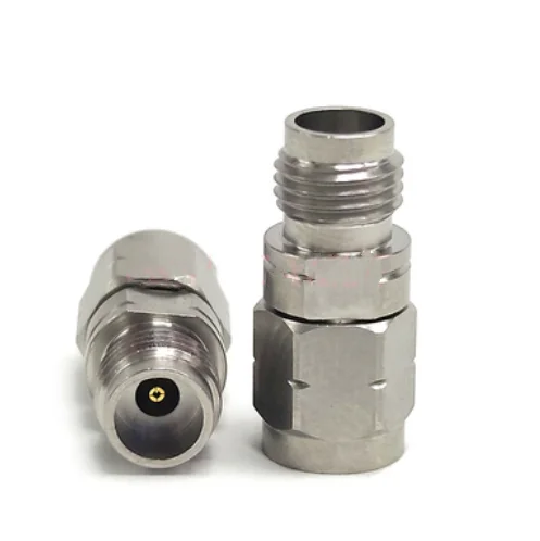 Conector adaptador de prueba de onda de alta frecuencia, 2,4mm a 2,4mm, macho y hembra, de acero inoxidable, 0-50G-3