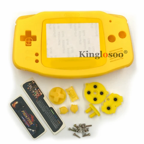 Однотонный чехол для полной крышки сменный комплект для игрового мальчика Advance GBA корпус с резиновыми прокладками