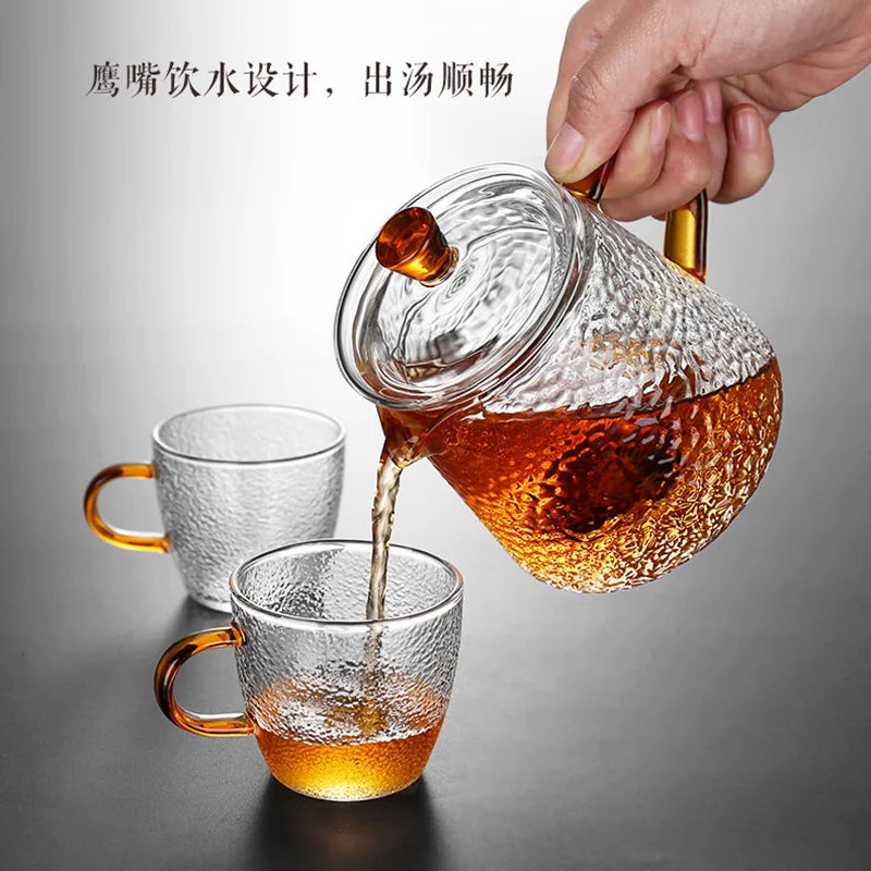 Чайник из силикона и матового стекла с высоким содержанием бора 300-900 мл | Дом сад