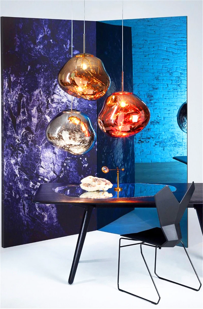 Скандинавская стеклянная люстра из лавы Диксона светодиодный светильник с